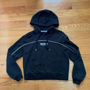 brooklyn new york cropped hoodie